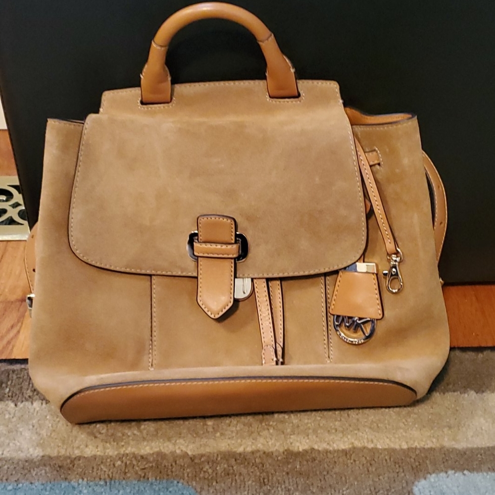 Michael kors suede backpack